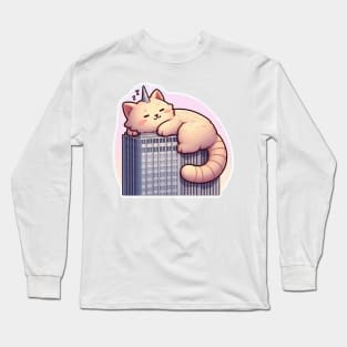 Horned Kawaii Monster Cat Long Sleeve T-Shirt